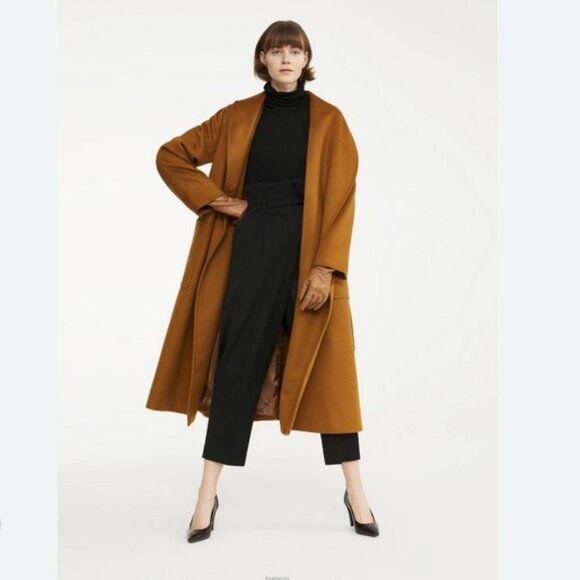 MaxMara Jackets & Blazers - Max Mara Camel Hair Shawl Collar Coat in Tobacco NWT
